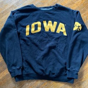 Iowa Hawkeyes Black Crewneck Spellout Size L